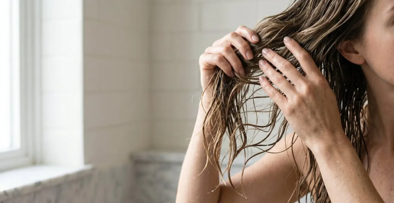 Aplicación experta de acondicionador en cabello fino para maximizar volumen sin apelmazar